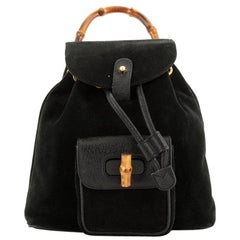 Gucci Vintage Bamboo Backpack Suede Mini