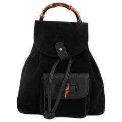 Gucci Vintage Bamboo Backpack Suede Mini