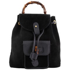 Gucci Vintage Bamboo Backpack Suede Mini