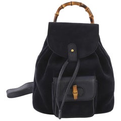 Gucci Vintage Bamboo Backpack Suede Mini