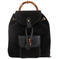 Gucci Vintage Bamboo Backpack Suede Mini