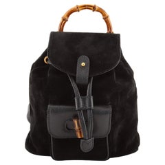 Gucci Vintage Bamboo Backpack Suede Mini