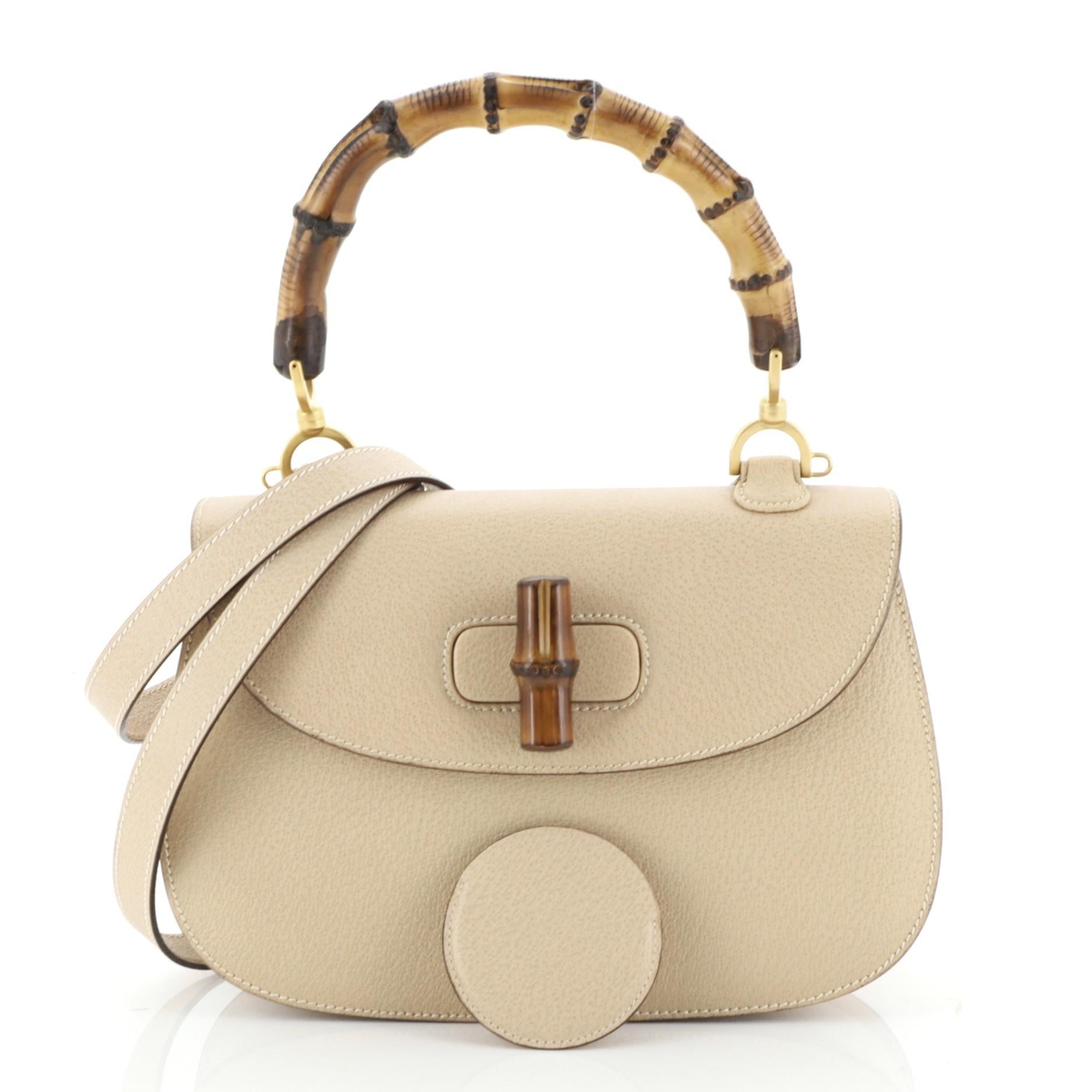 Gucci vintage bamboo handle handbag top