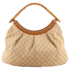 Gucci - Sac Hobo en bambou vintage GG Canvas Large