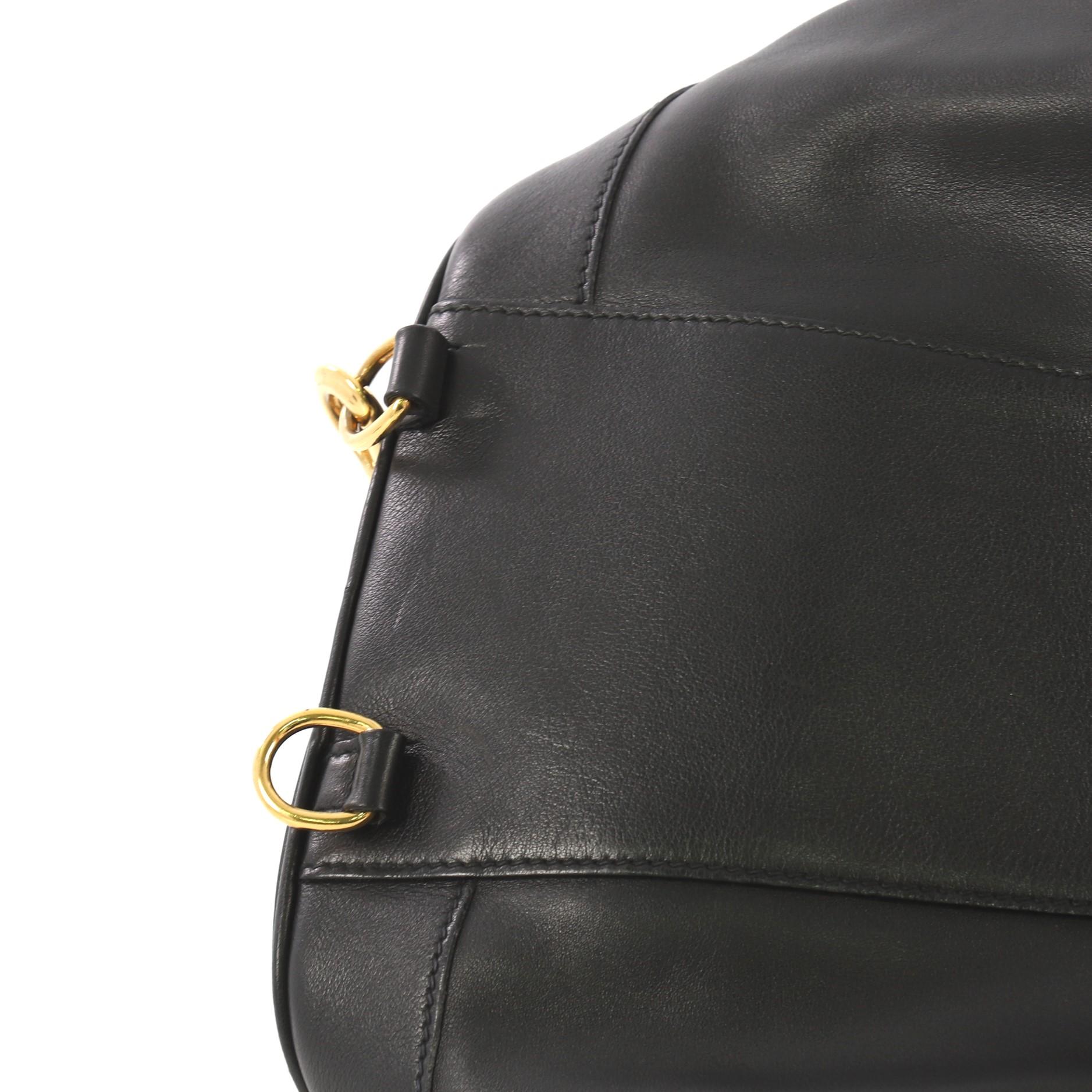 Gucci Vintage Bamboo Sling Backpack Leather In Good Condition In NY, NY