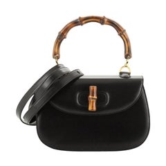 Gucci Vintage Bamboo Top Handle Bag Leather Medium