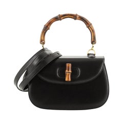 Gucci Vintage Bamboo Top Handle Bag Leather Medium