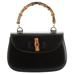 Gucci Vintage Bamboo Top Handle Bag Leather Medium