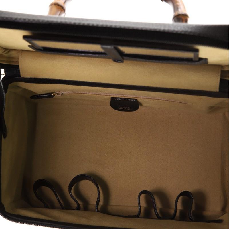 Gucci Vintage Bamboo Vanity Case Leder Medium für Damen oder Herren