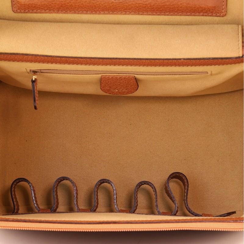 Women's or Men's Gucci Vintage Bamboo Vanity Case Leather Medium