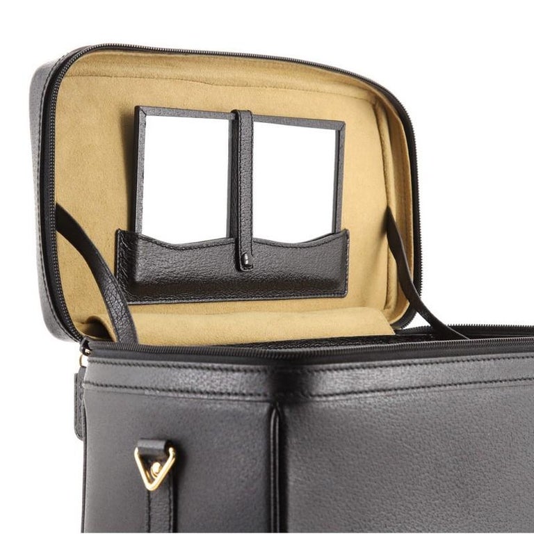 Gucci Vintage Bamboo Vanity Case Leather Medium at 1stDibs