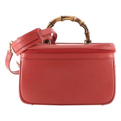 Gucci Vintage Bamboo Vanity Case Leather Medium