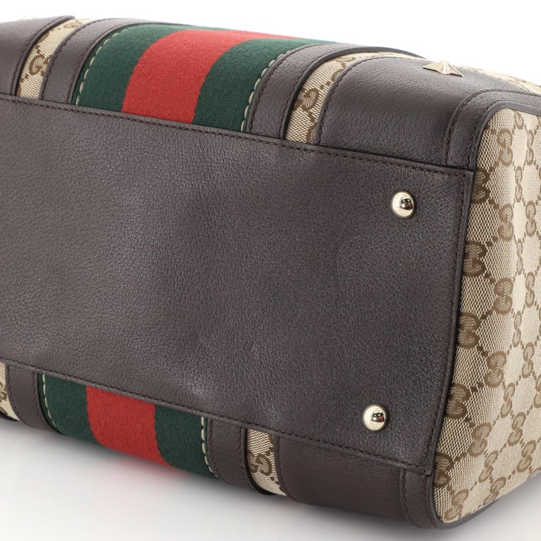 Gucci Medium Boston Web Bee Satchel Crossbody - A World Of Goods