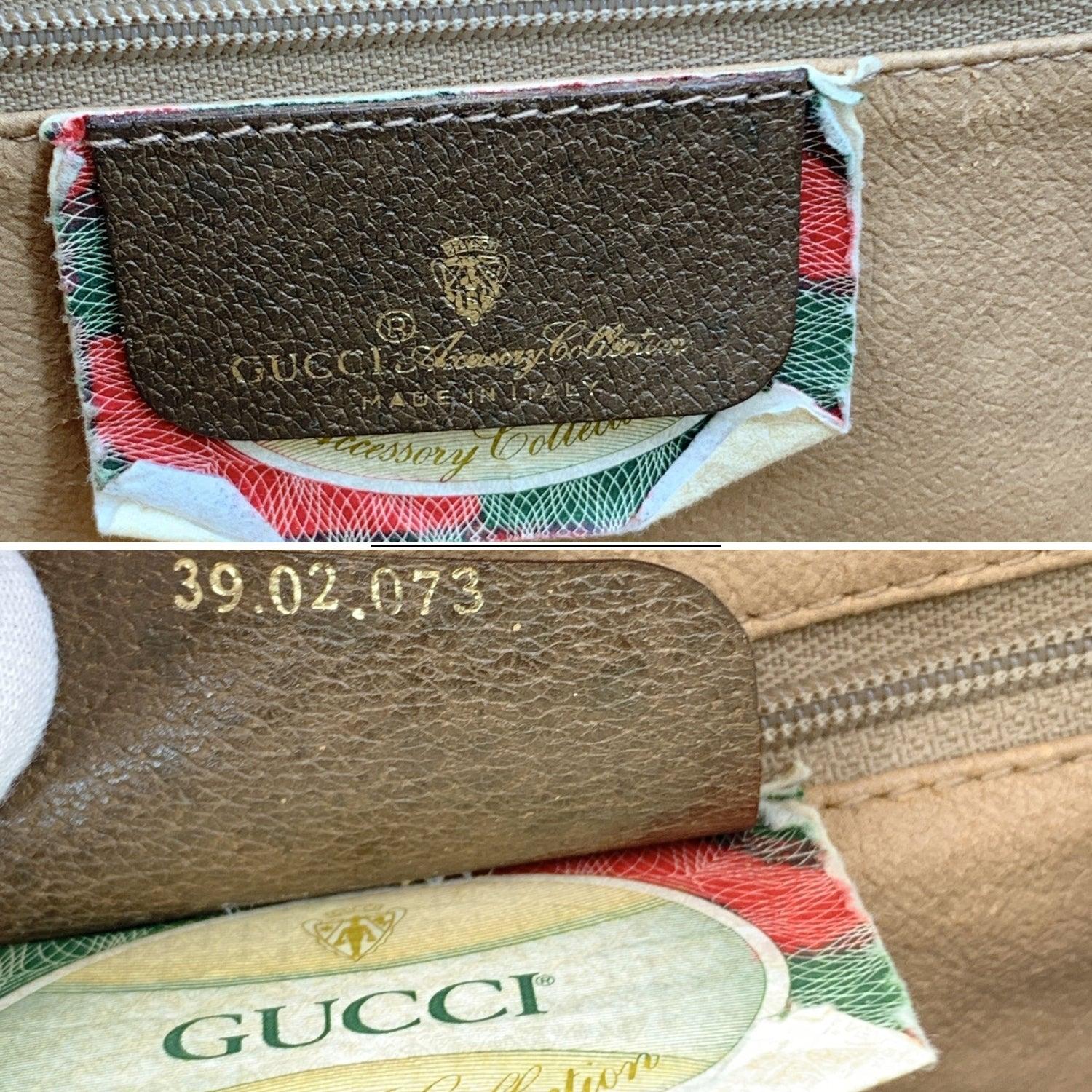 Gucci Vintage Beige GG Monogram Canvas Web Duffle Travel Bag 2
