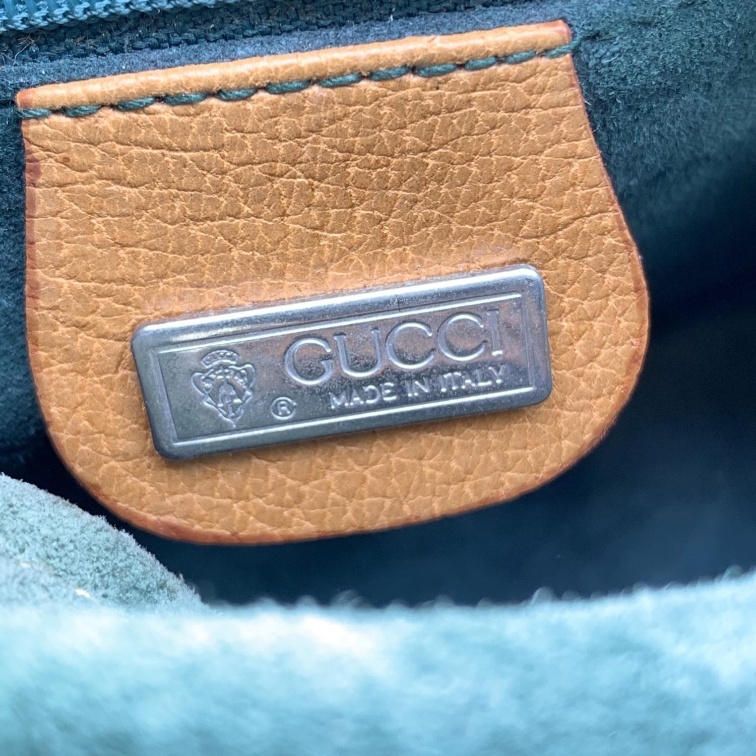 Gucci Vintage Beige Leather Cartridge Messenger Crossbody Bag 1