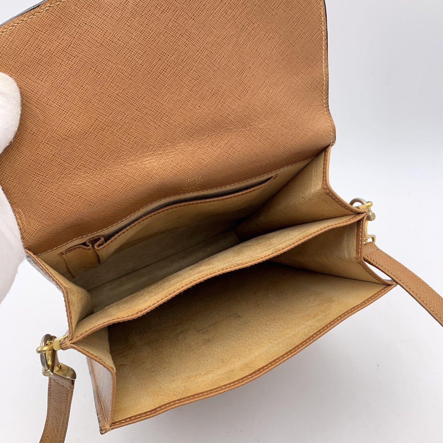 Gucci Vintage Beige Leather Men Purse Shoulder Bag 1