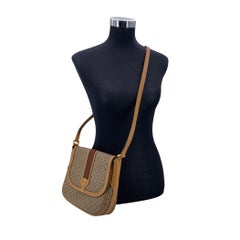 Gucci Vintage Beige Micro GG Monogram Canvas Crossbody Bag