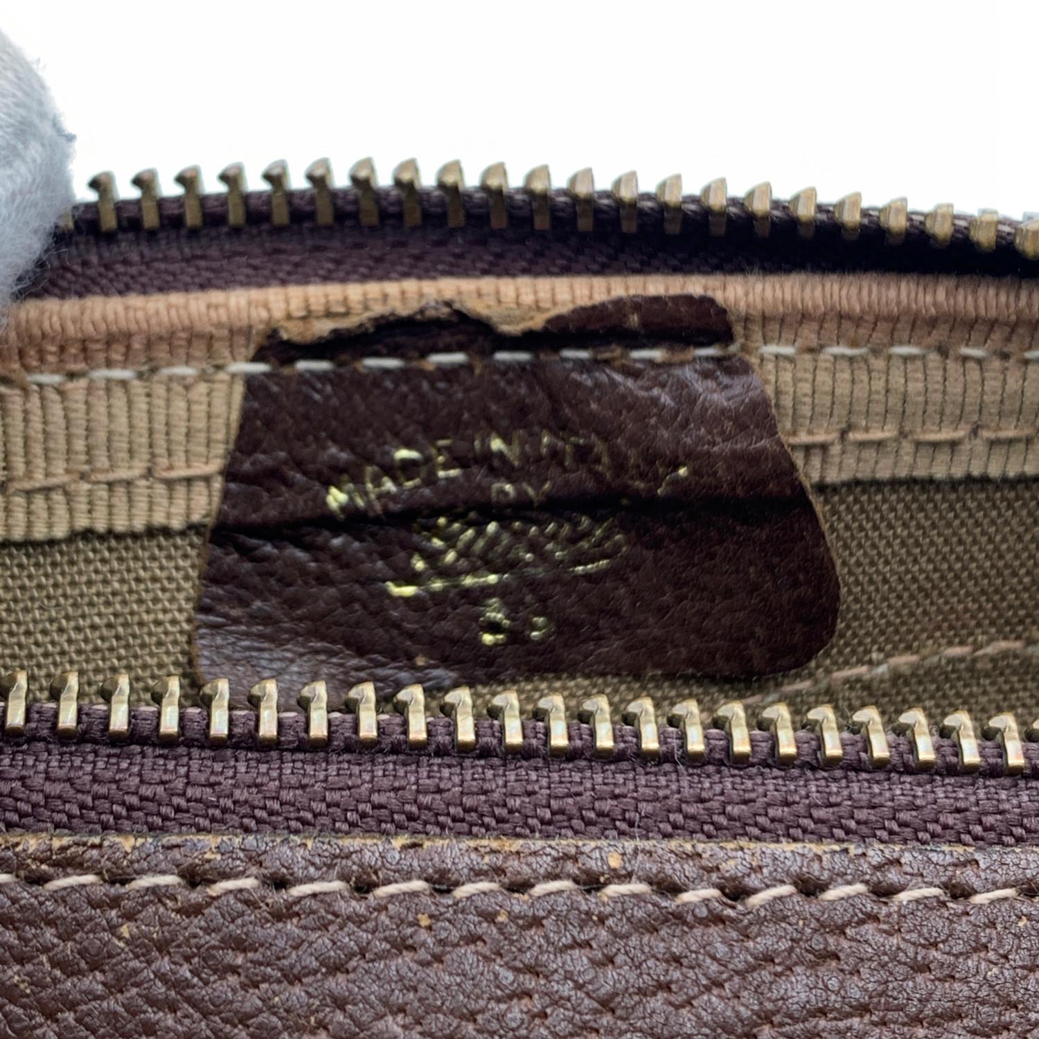 Gucci Vintage Beige Monogram Canvas Boston Bag with Web Stripes 2