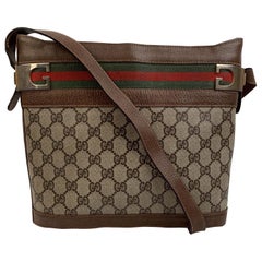 Gucci Vintage Beige Monogram Canvas Bucket Shoulder Bag