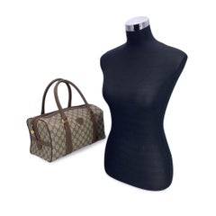 Gucci Borsa Vintage Beige Monogram in pelle GG Logo Boston