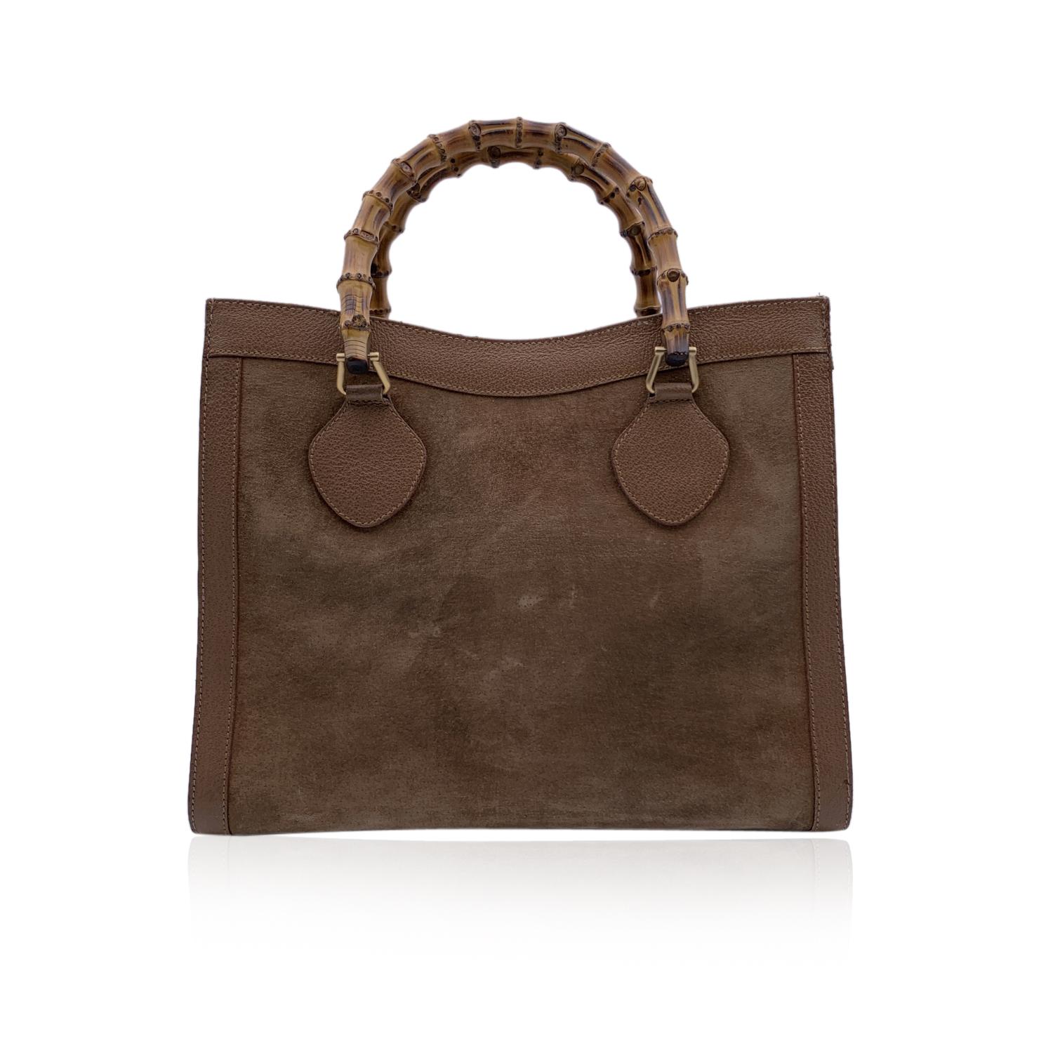 beige suede tote bag