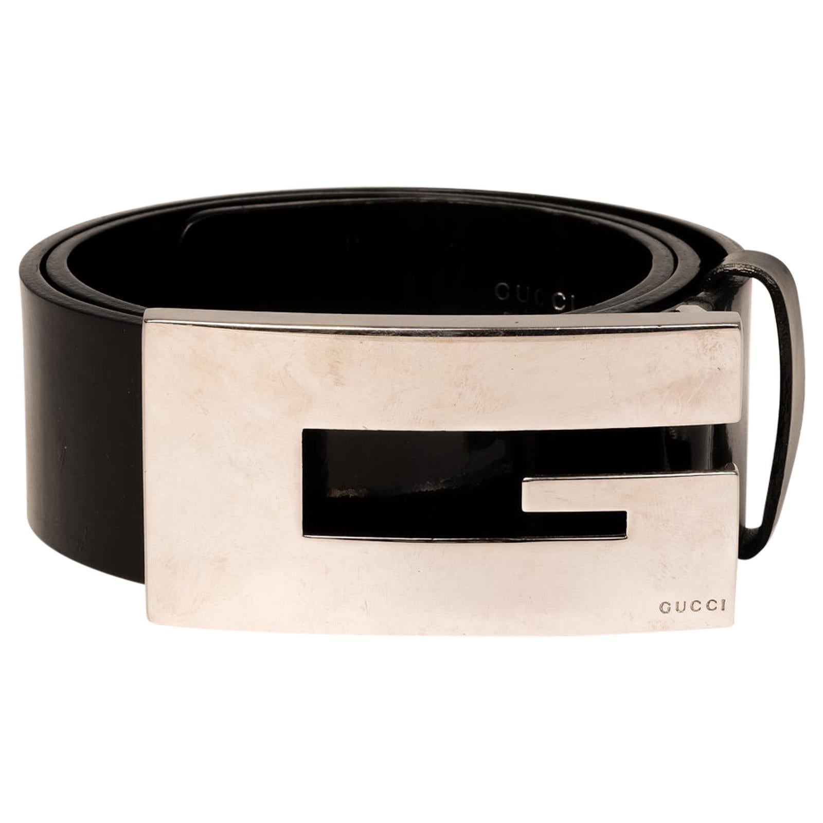 Gucci Vintage Belt Block G Narrow by Tom Ford (Size 70/28) at 1stDibs
