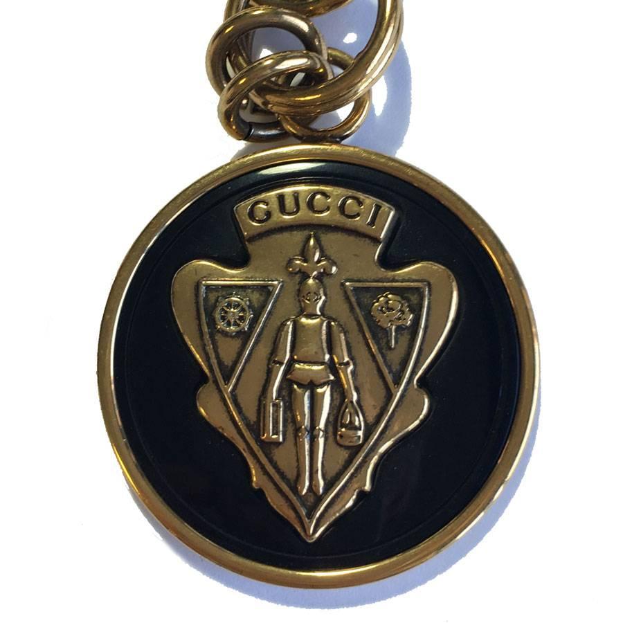 Women's GUCCI Vintage Belt in Two Golden Metal Chains 
