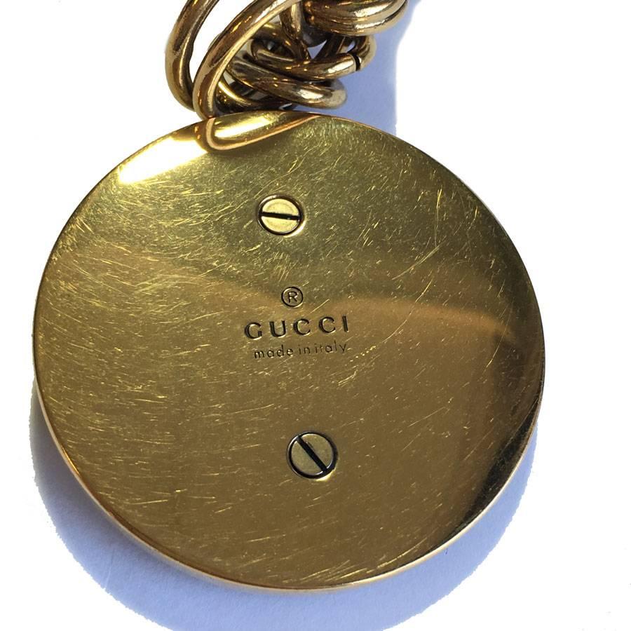 GUCCI Vintage Belt in Two Golden Metal Chains  2
