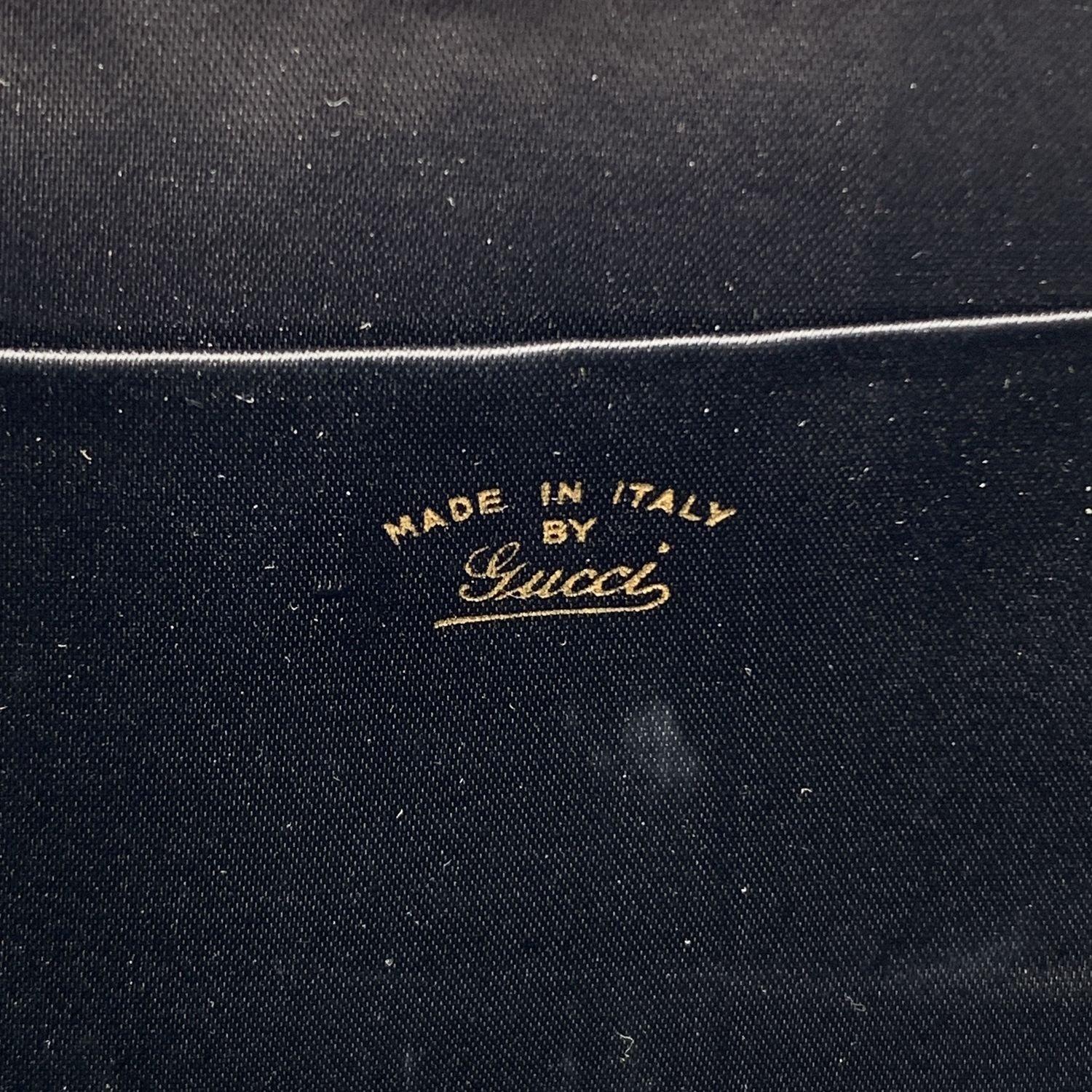 Gucci Vintage Black Canvas Clutch Evening Bag with GG Logo 2