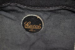 Gucci  Vintage Black Fabric Barrell Bag