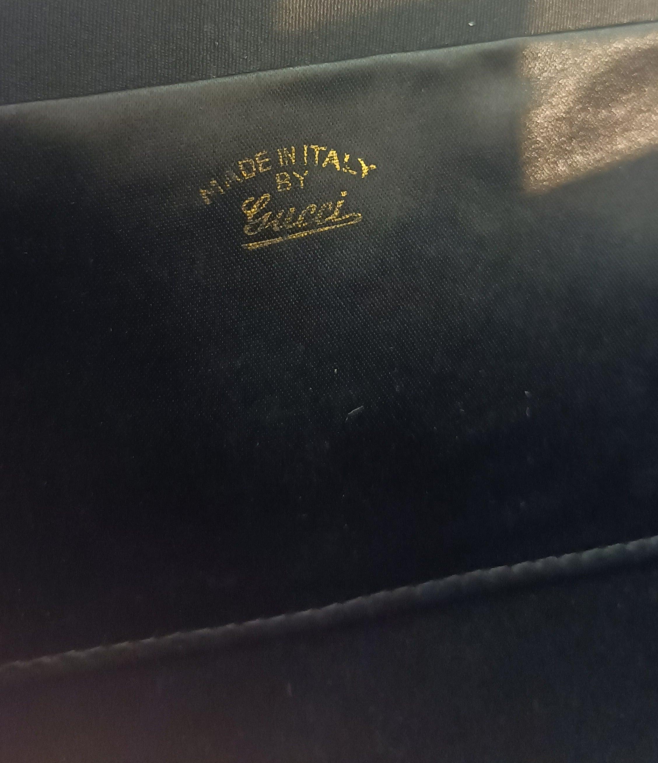 Sac de soirée vintage en tissu noir de Gucci avec bandoulière en chaîne Pour femmes en vente