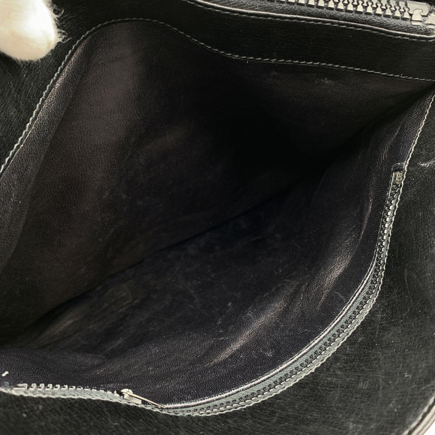 Gucci Vintage Black GG Monogram Canvas Tote Bag with Stripes 3