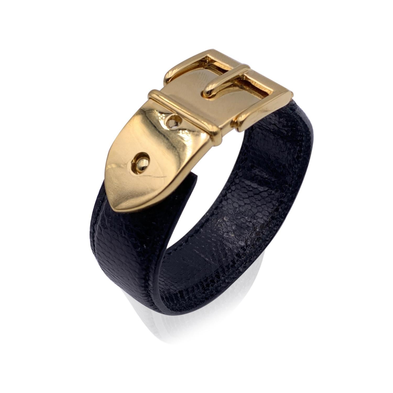 Gucci leather store cuff bracelet