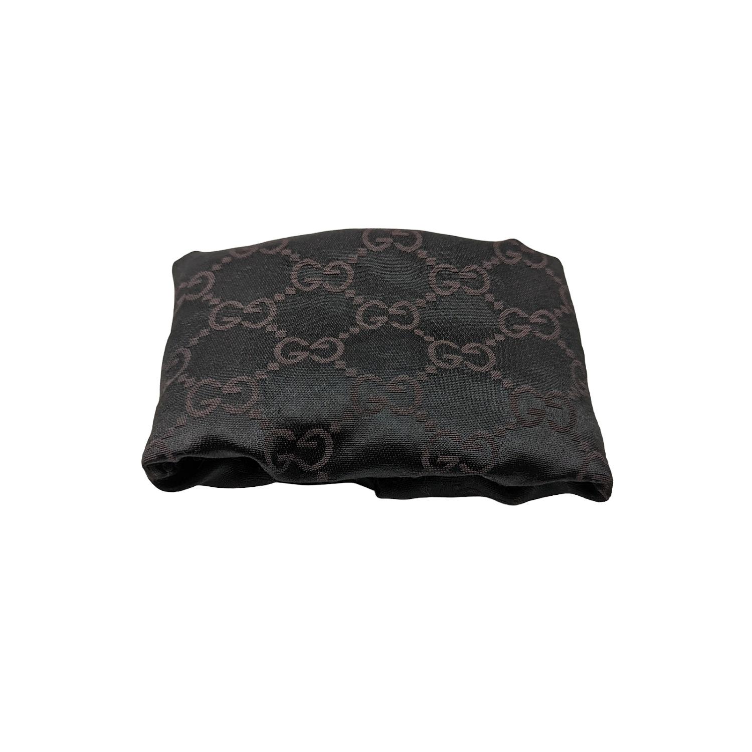 Gucci Vintage Black Leather GG Buckle Detail Shoulder Bag 124259 4