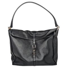 Gucci Vintage Schwarz Leder Jackie Hobo