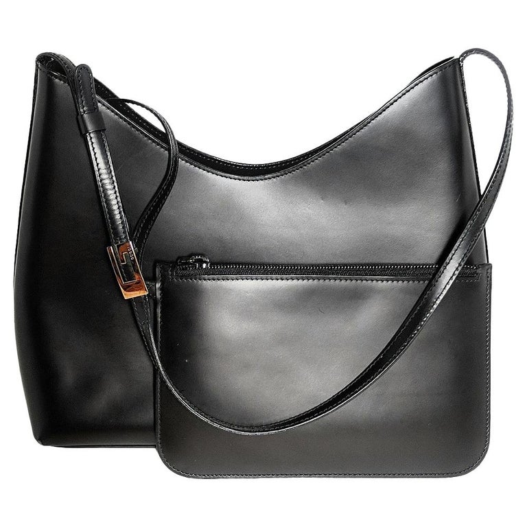 Gucci Vintage Black Leather Shoulder Bag For Sale at 1stDibs | vintage gucci  bag, vintage gucci shoulder bag, vintage gucci bag black leather