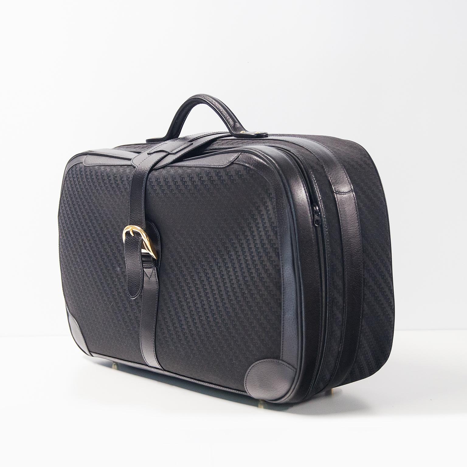 Bolso de viaje Gucci Vintage Negro Piel Supreme GG Canvas en Excelente estado para la venta en Munich, DE