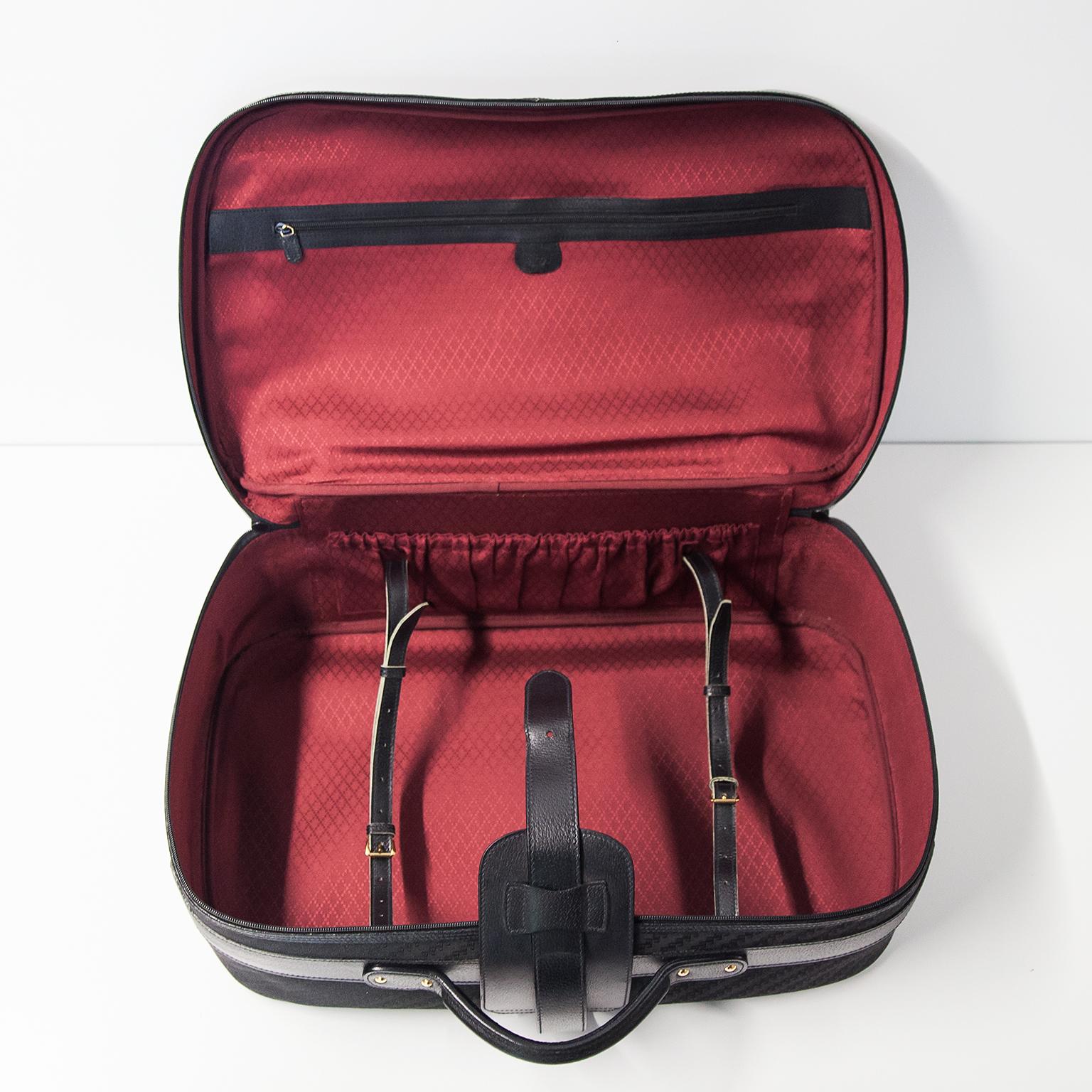 Bolso de viaje Gucci Vintage Negro Piel Supreme GG Canvas en venta 1