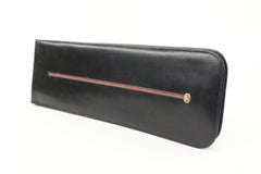 Gucci Vintage Black Leather Web Tie Case s29g39