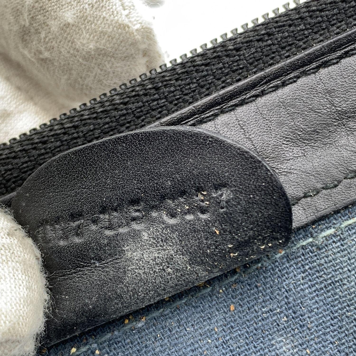 Portadocumentos Cartera Gucci Vintage Negro Monograma Lienzo 1