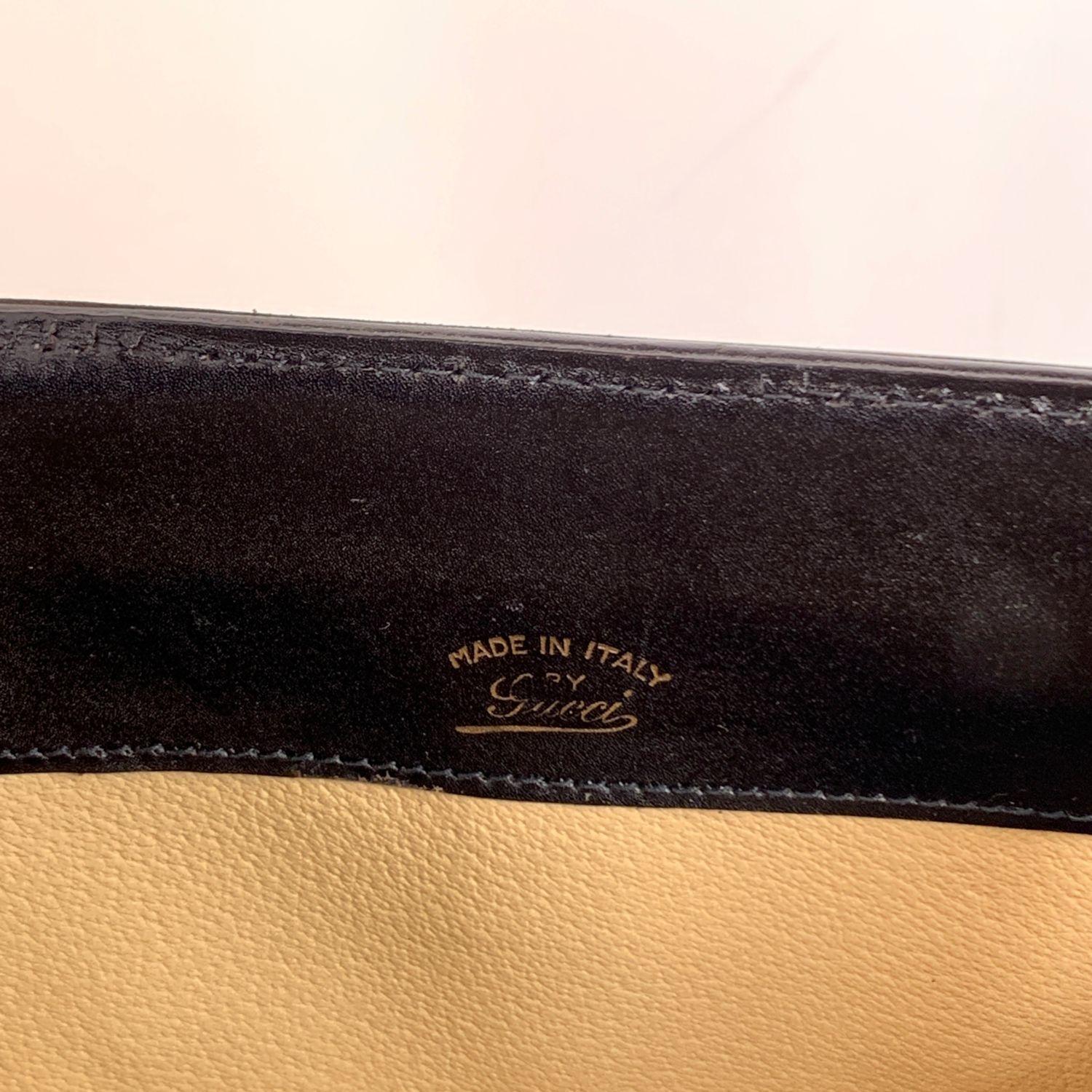 Gucci Vintage Black Monogram Canvas Train Case Beauty Bag 3