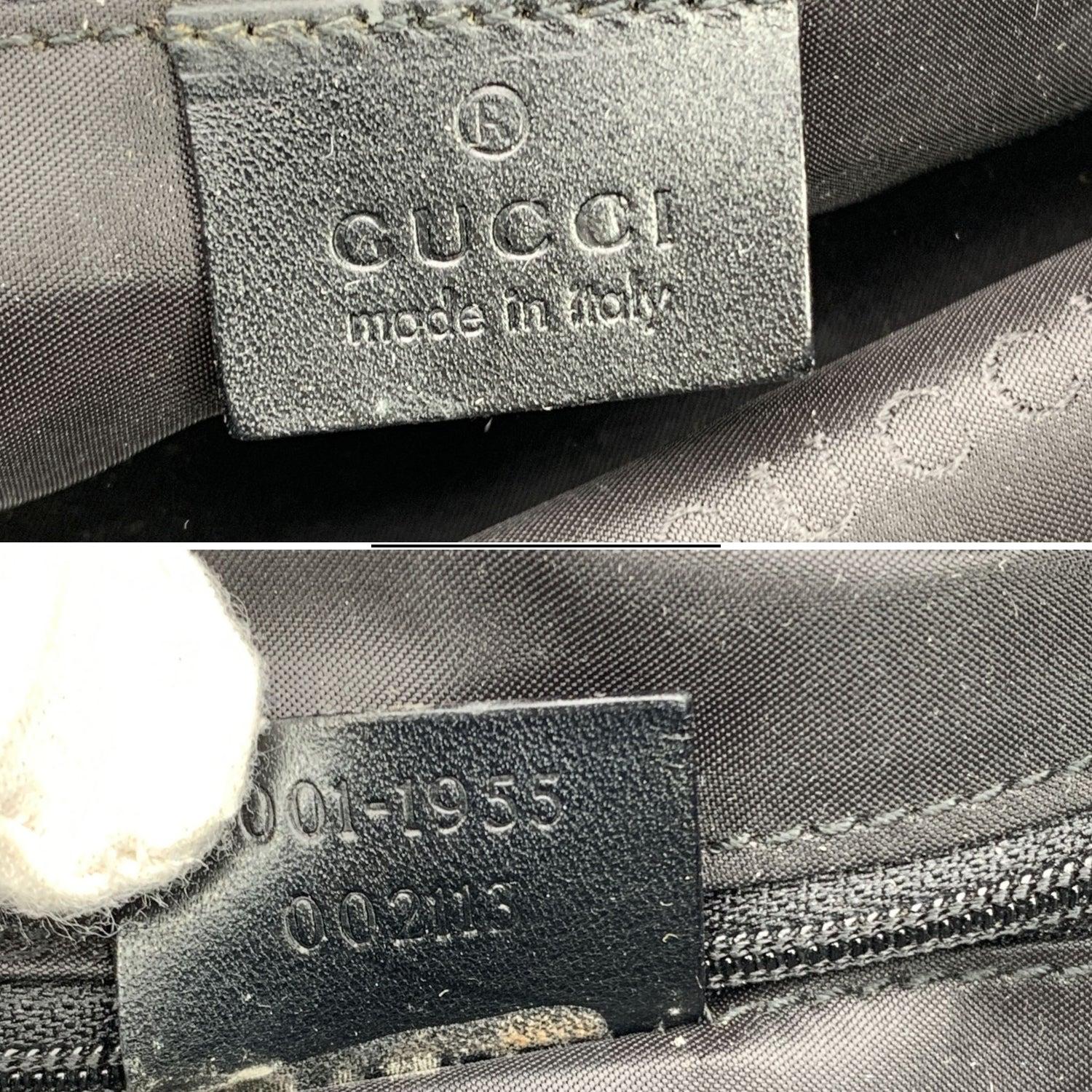 De las mujeres Gucci Vintage Negro Nylon Lienzo Hobo Bolso de hombro Tote en venta