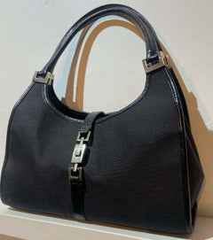 Gucci Vintage Black Nylon Jackie Handbag