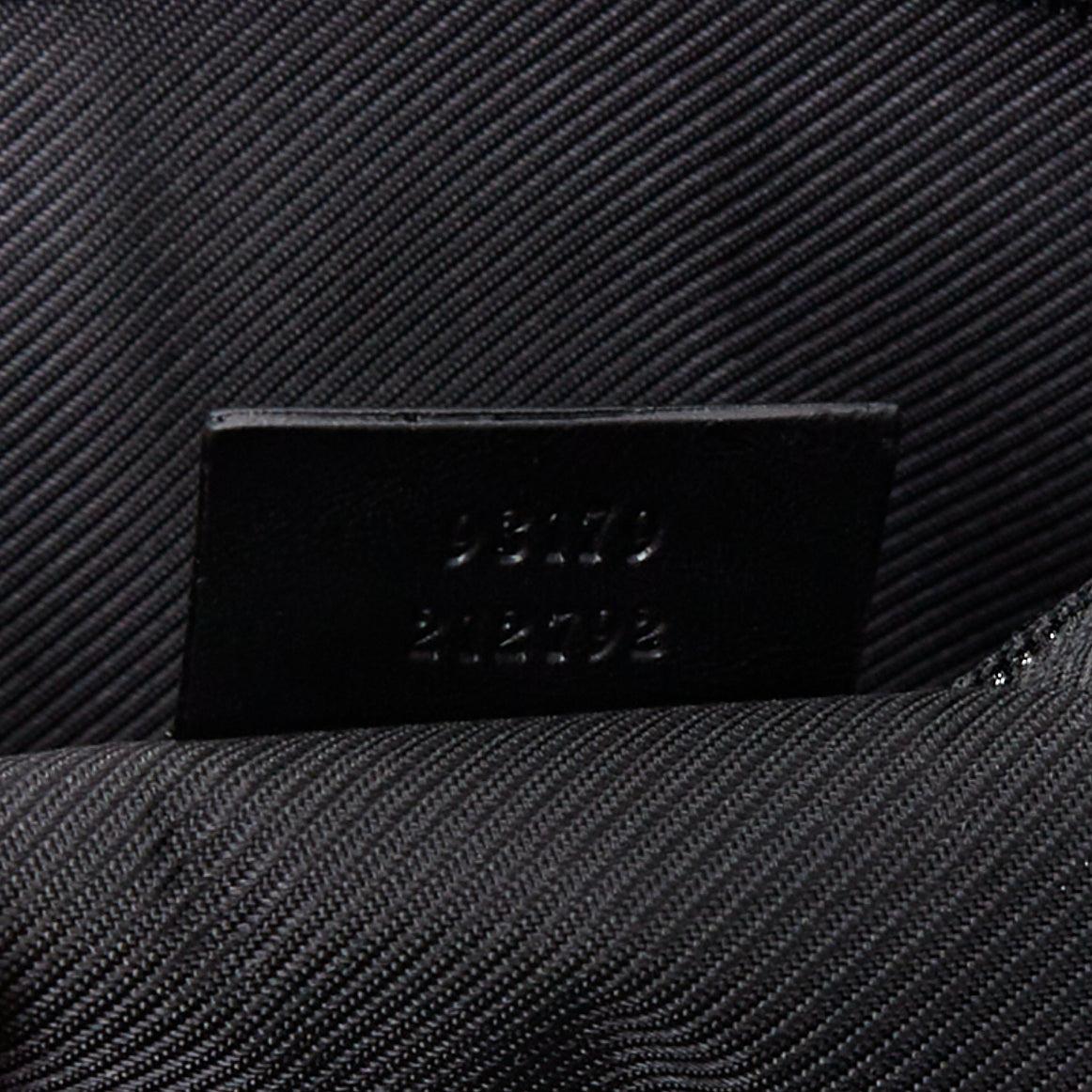 GUCCI VINTAGE negro nylon cuero recorte crossbody mensajero bolso del ordenador portátil en venta 5