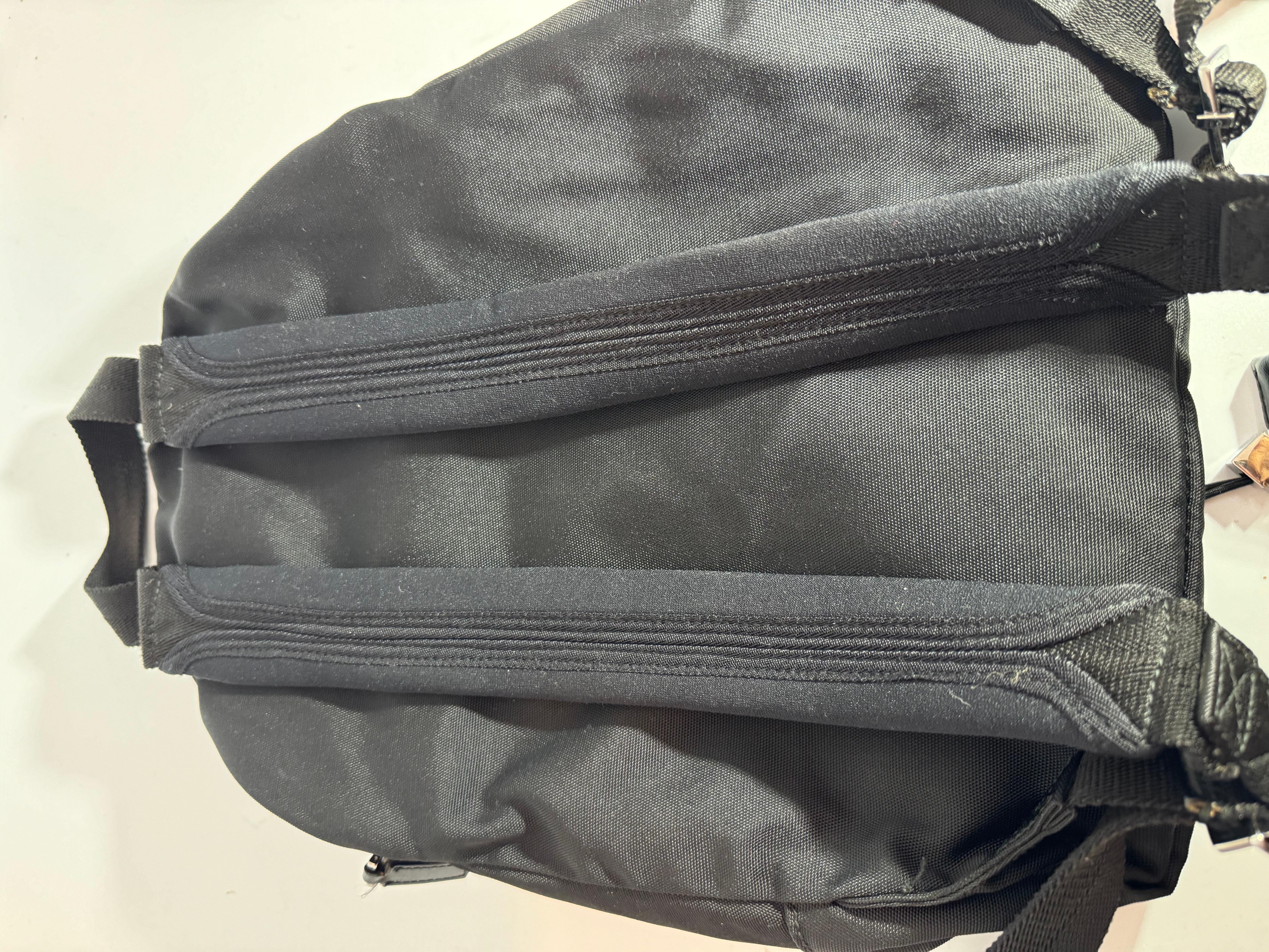 Gucci Vintage Black Nylon ,  Small Eden Day Back Pack Black, Made in Italy For Sale 11