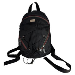 Gucci Vintage Black Nylon ,  Small Eden Day Back Pack Black, Made in Italy