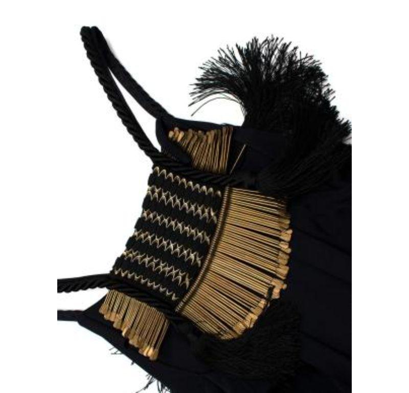 Gucci vintage black silk sleeveless long dress For Sale 3
