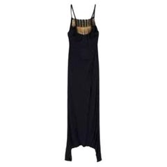 Gucci vintage black silk sleeveless long dress