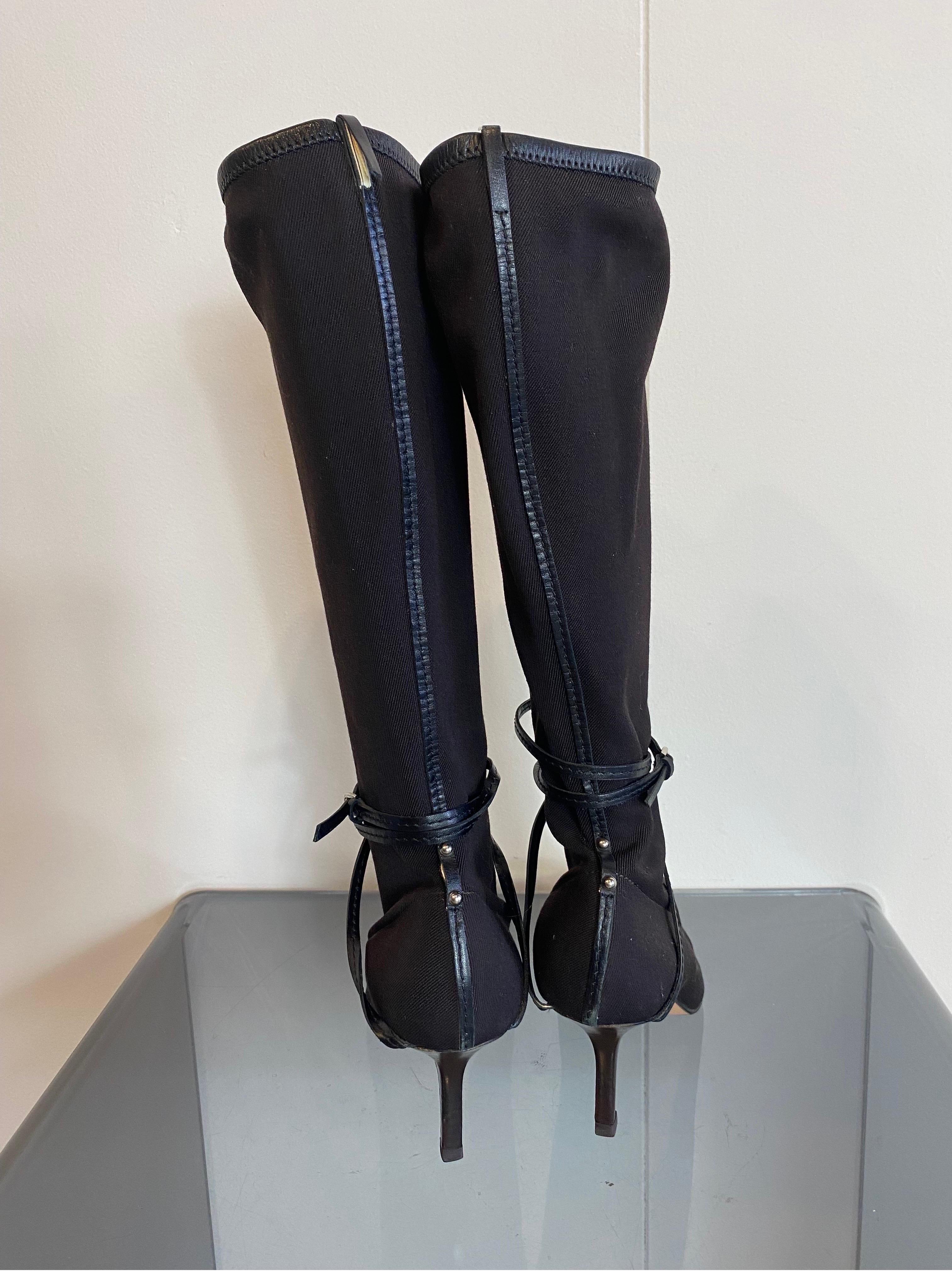 Gucci vintage black sock boots 1