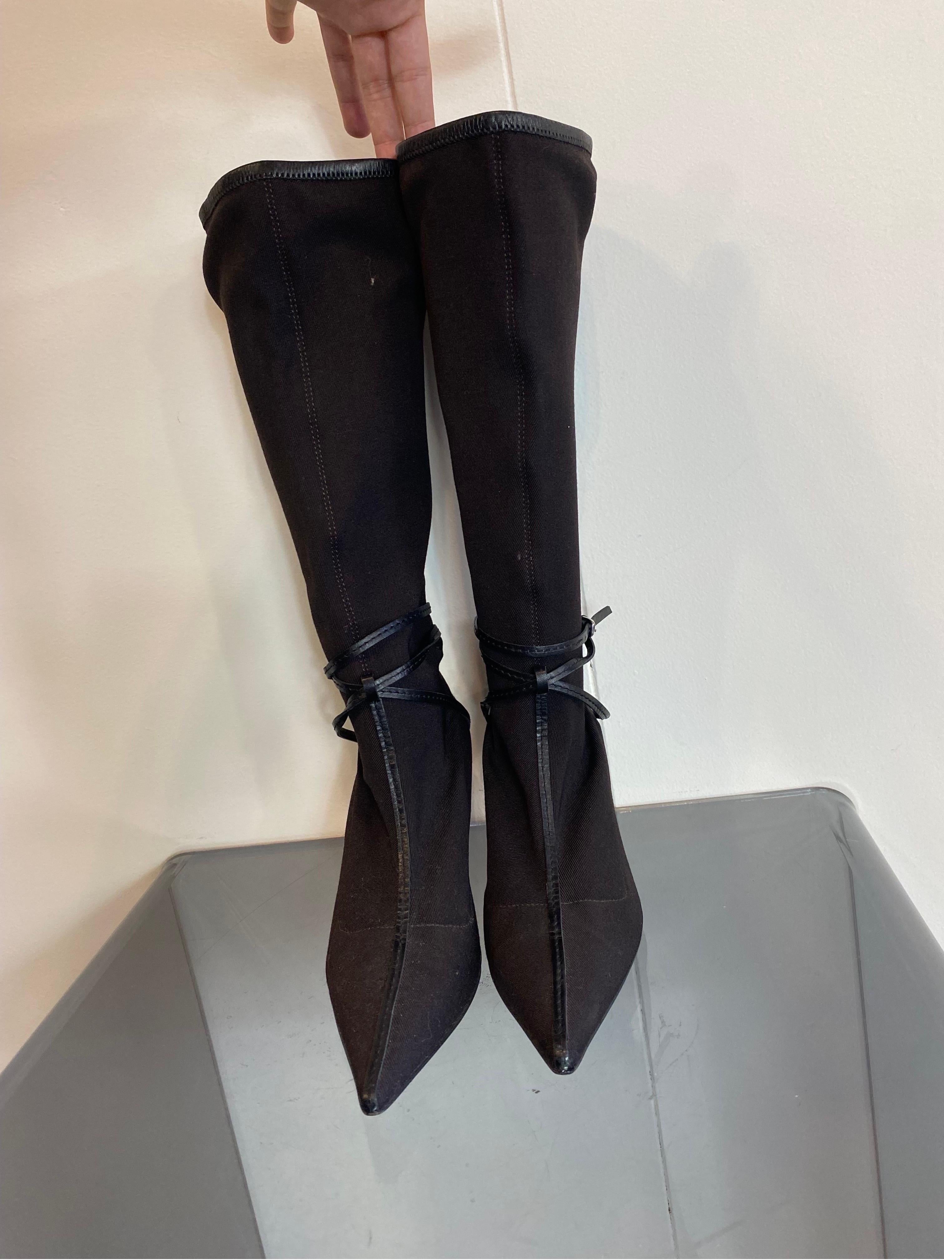 Gucci vintage black sock boots 4